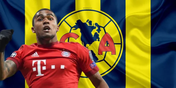 Douglas Costa junto al escudo del América / FOTO DW