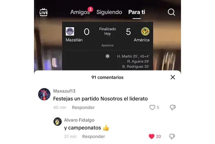 Burla de Álvaro Fidalgo a un aficionado de Cruz Azul