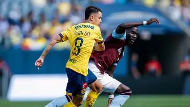 Álvaro Fidalgo contra Aston Villa (foto: Club América) 