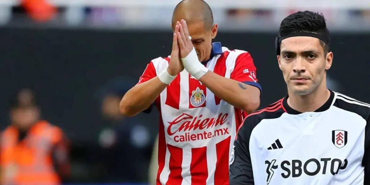 Chicharito con Chivas y Raúl con Fulham/ FOTO: Excélsior 