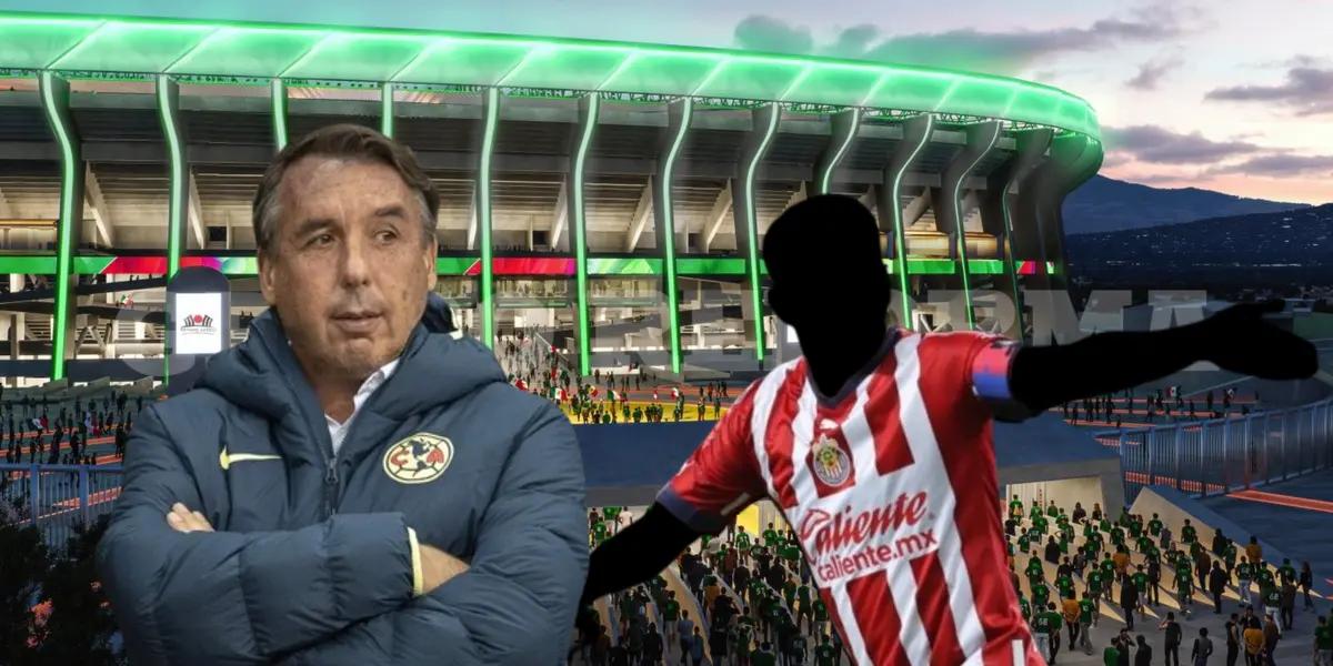 Emilio Azcárraga con jugador de Chivas