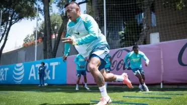 Erick Sánchez entrenando con América