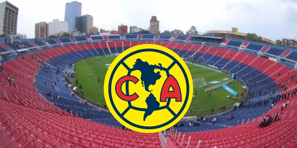 Estadio Ciudad de los Deportes con el escudo de América/FOTO: Récord