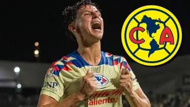 Festejando un gol con el América.