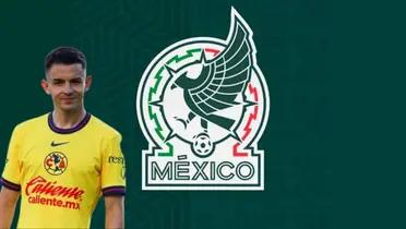 Fidalgo con América y escudo de la Selección Mexicana/FOTO: Periódico Central