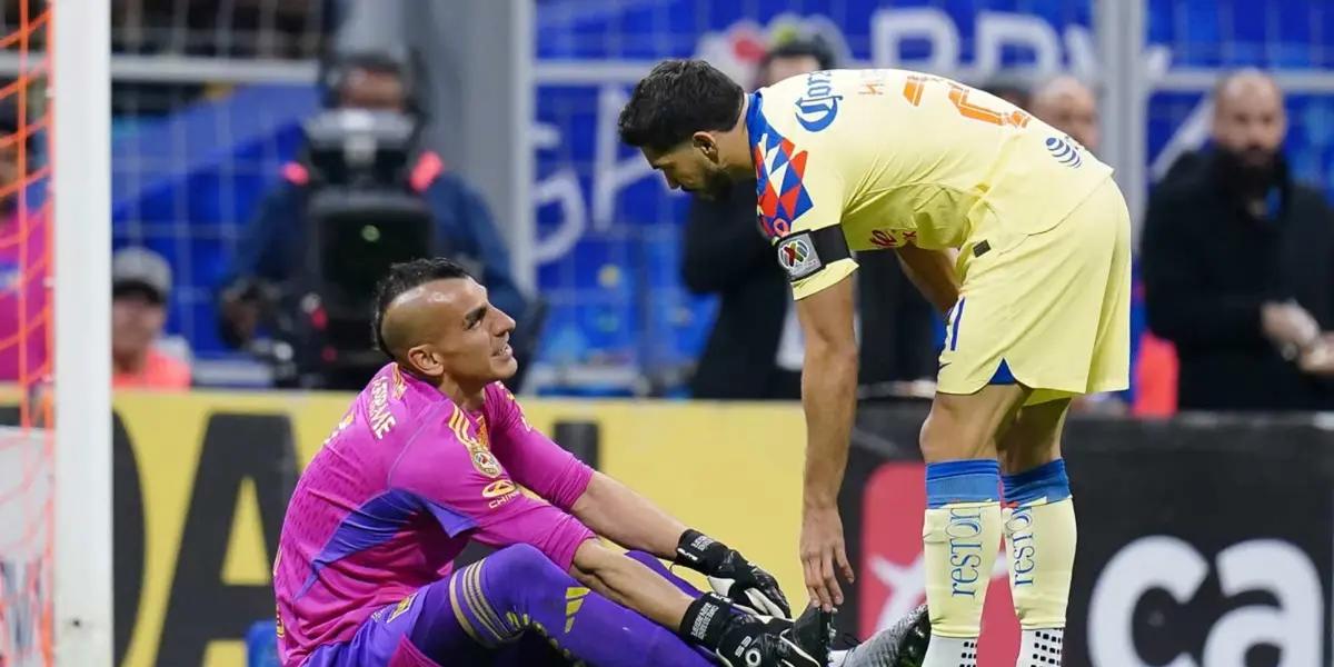 Henry Martín y Nahuel Guzmán en la final América vs Tigres