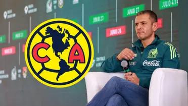 Jaime Lozano con el escudo del América