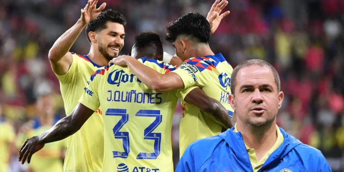 Jardine con jugadores del América