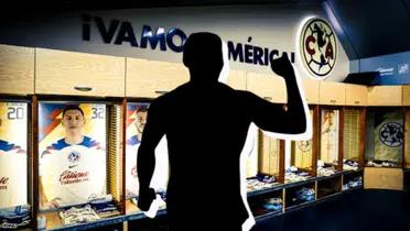 Jugador en el vestidor del América 