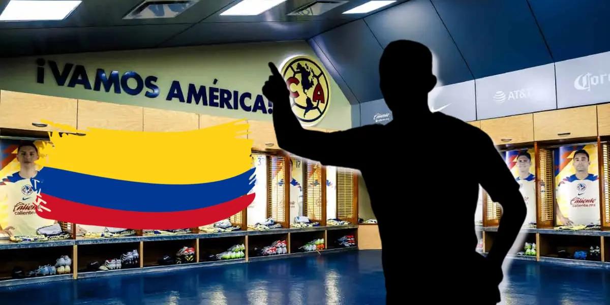 Jugador en el vestidor del América