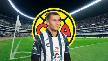 Ousama Idrissi con el escudo del América