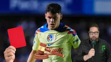 Richard Sánchez se fue expulsado en el partido ante Necaxa por una jugada rigurosa.