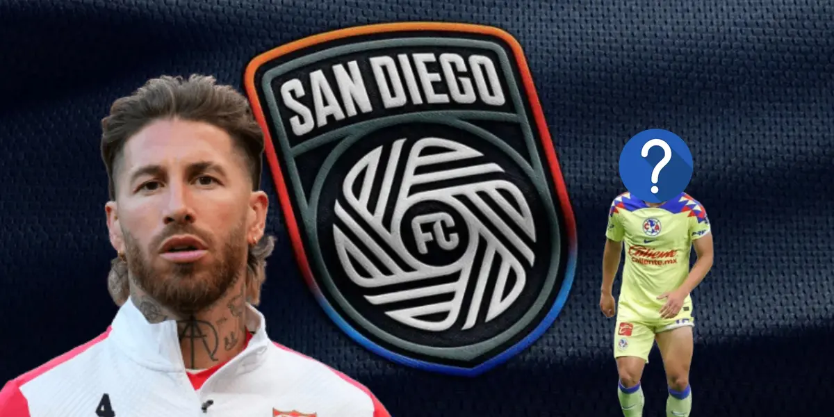 Sergio Ramos y jugador del América con el rostro tapado/ Foto Times of San Diego.