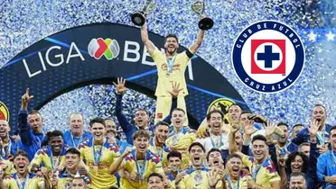 América bicampeón y escudo de Cruz Azul/ FOTO: Excélsior 