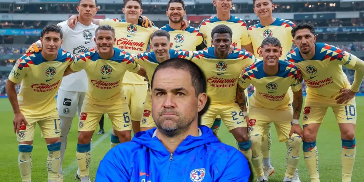 André Jardine con jugadores de América de fondo