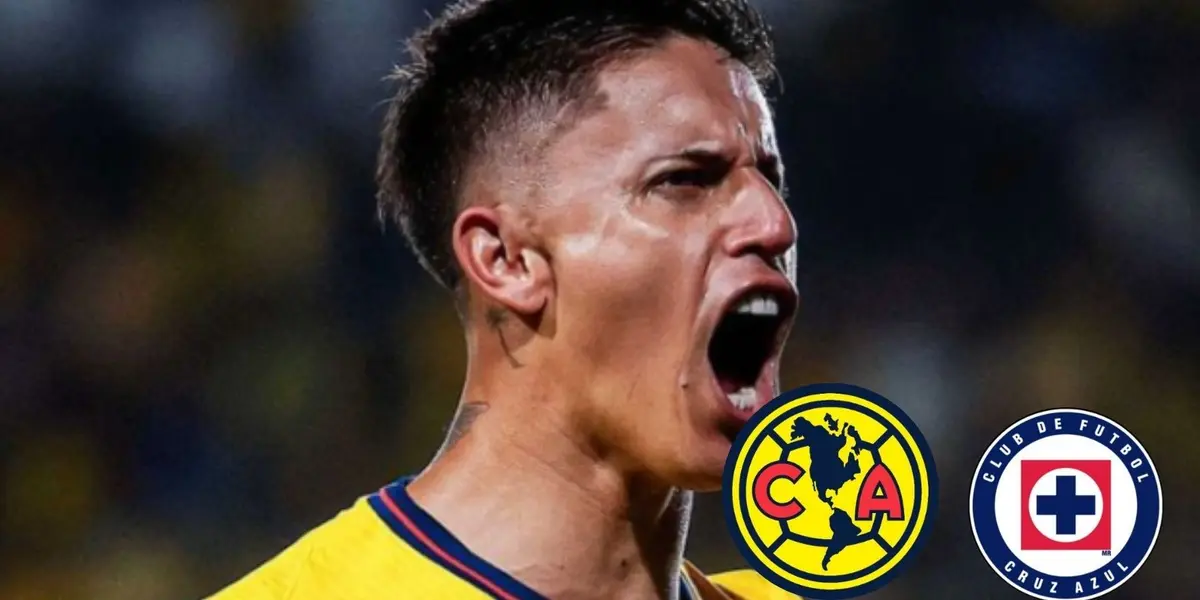 Brian Rodríguez festejo (Foto: Club América) 