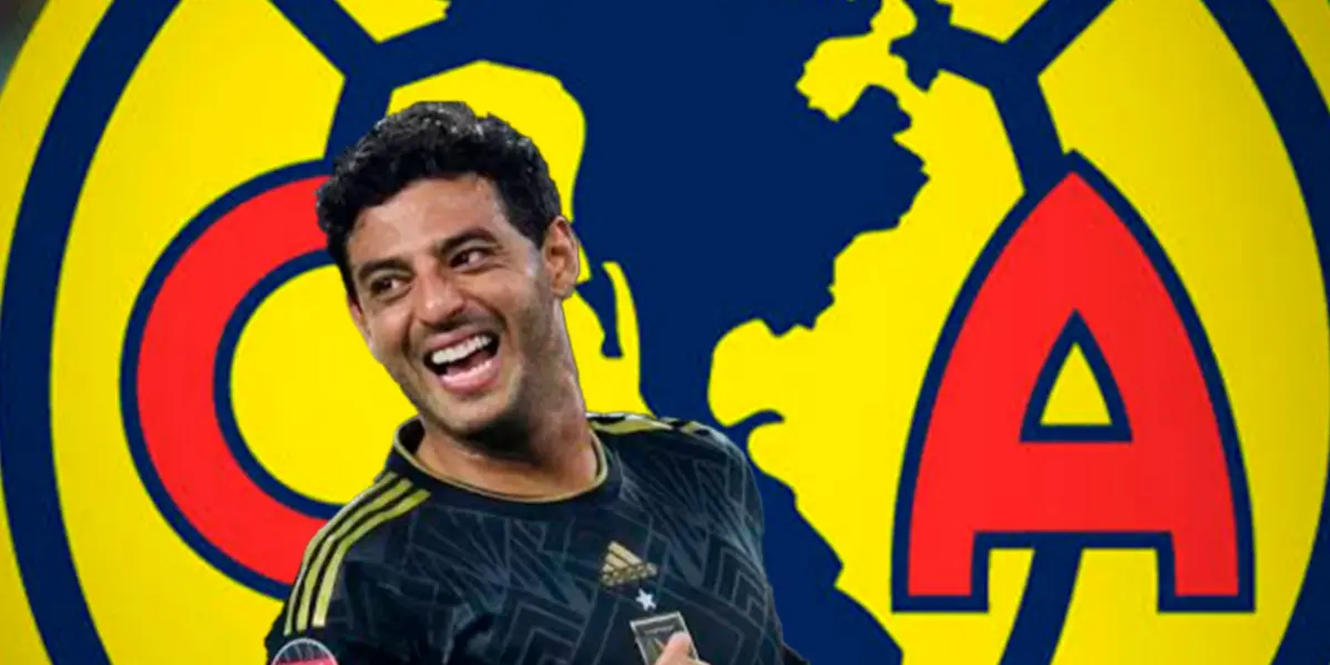 Carlos Vela con escudo de América