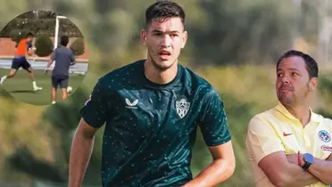 César Montes con la playera del Almería 