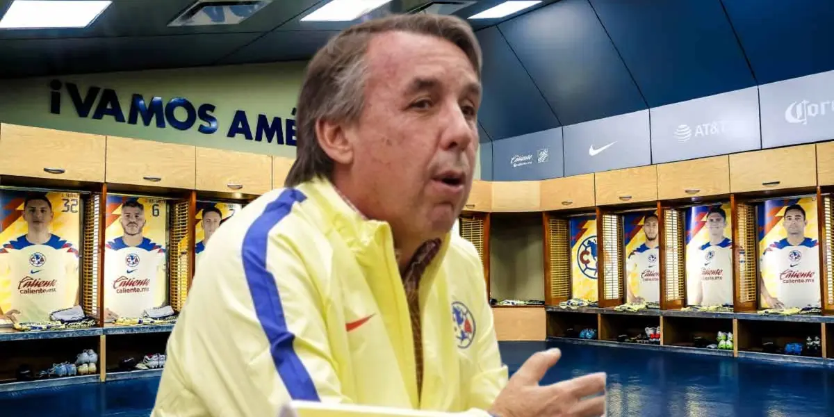 Emilio Azcárraga en el vestidor del América