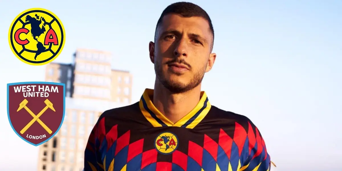 Guido Rodríguez con la playera del América (foto: Real Betis)