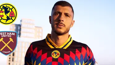 Guido Rodríguez con la playera del América (foto: Real Betis)