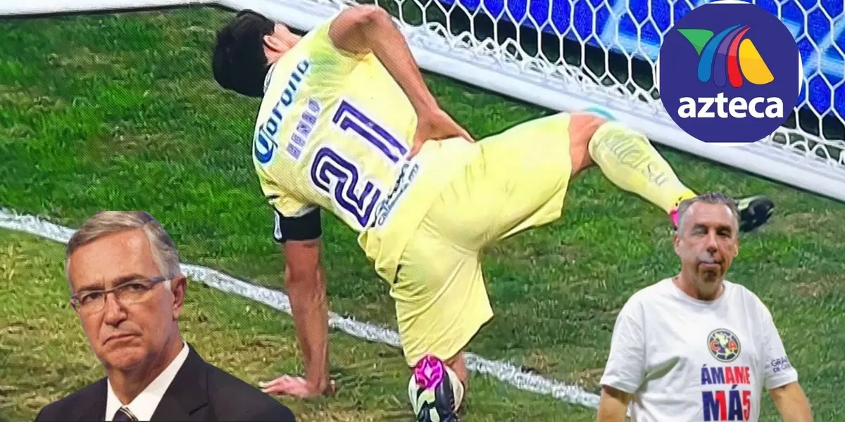 Henry Martin festejando un gol (fuente: transmisión TV Azteca) 