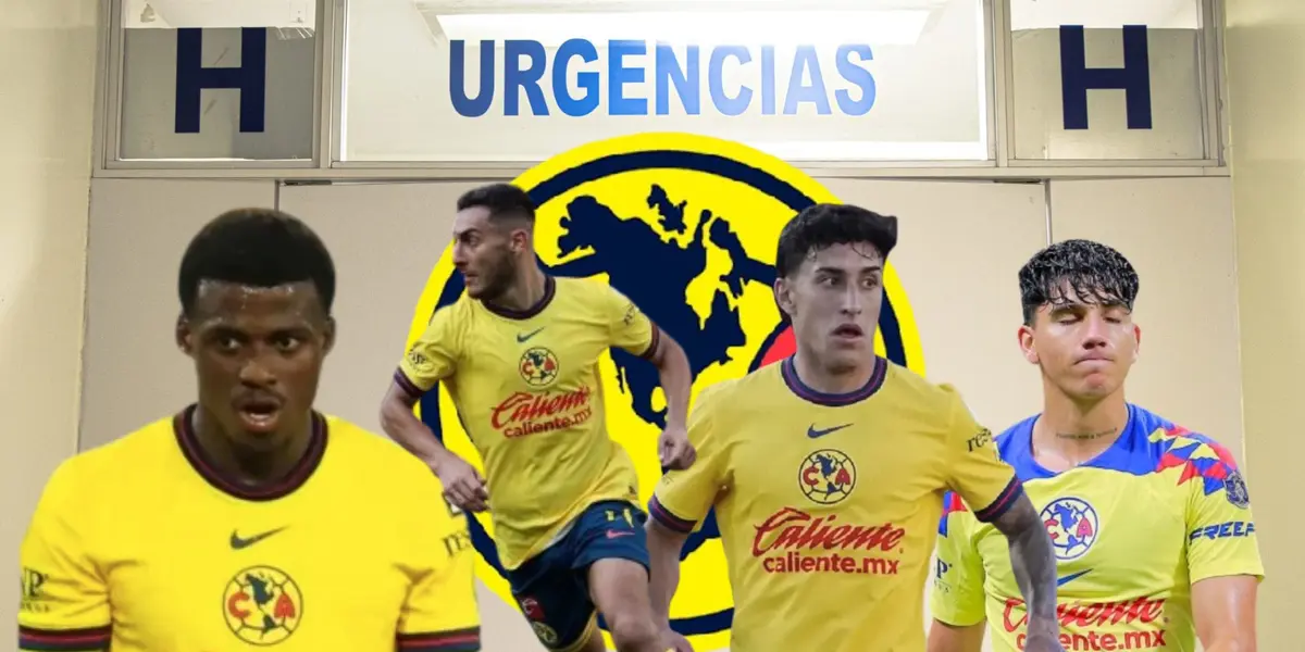 Javairo Dilrosun, Sebastián Cáceres, Alejandro Zendejas y Kevin Álvarez (fuente: Club América) 