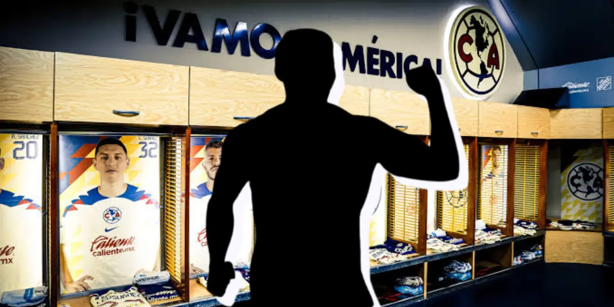 Jugador en el vestidor del América 