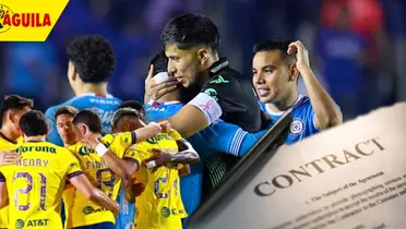 Jugadores del América y Cruz Azul (Fuente: MEXSPORT)