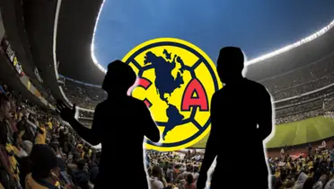 Jugadores en el Azteca con escudo del América