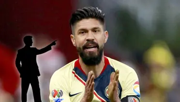 Oribe Peralta y silueta apuntando/ Foto Soy Fútbol.