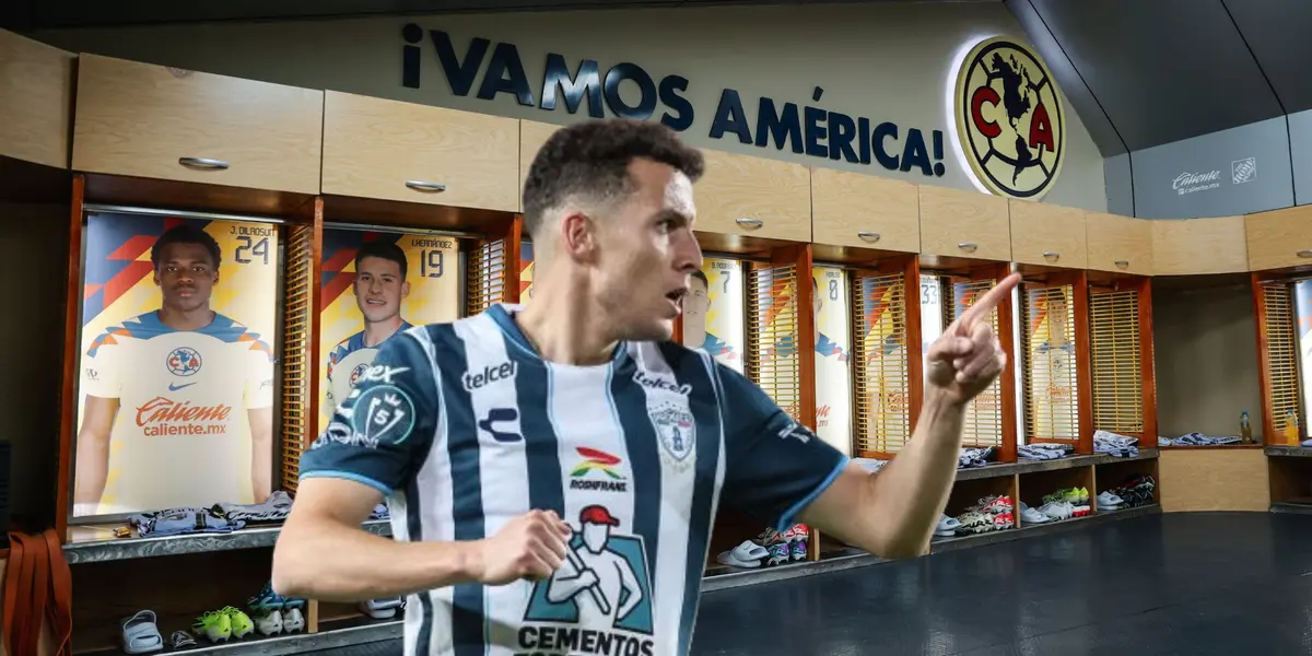 Oussama Idrissi en el vestidor del América