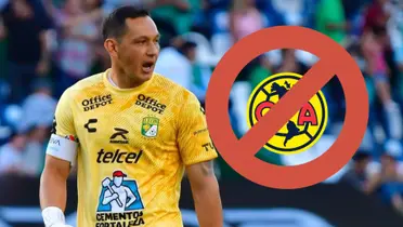 Rodolfo Cota con escudo del América bloqueado