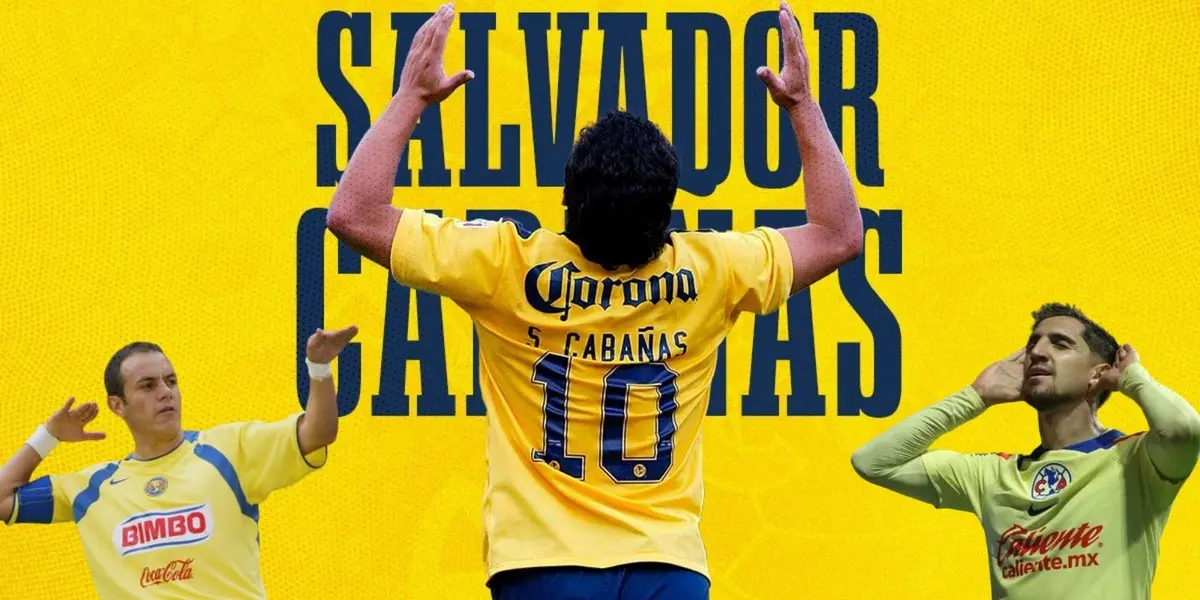 Salvado Cabañas con el América (fuente: Club América)